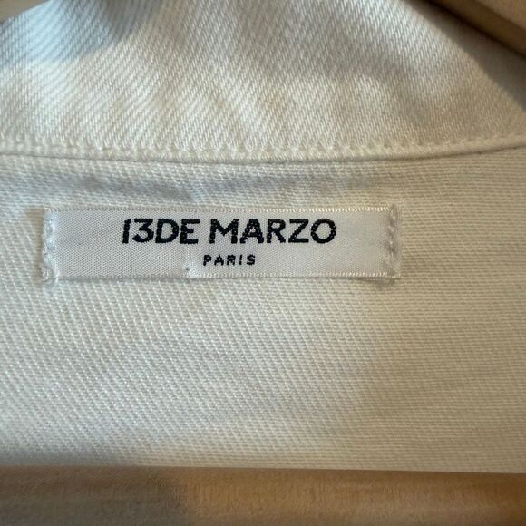 13DE MARZO White Denim Gummi Gummy Bear Jacket Size S - Picture 5 of 7